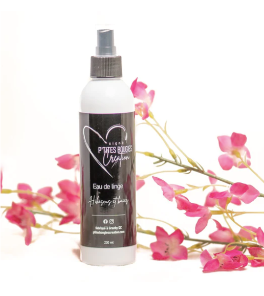 Eau de linge - Hibiscus et baies - 230ml - P'tites bougies Création